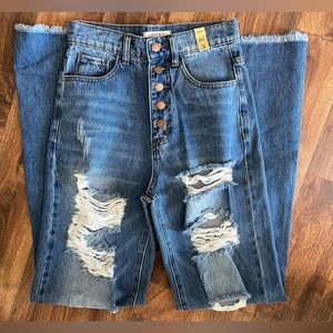 vibrant m.i.u, high rise, button fly